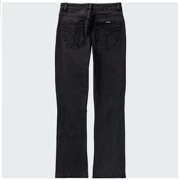 Revolve Rollas Straight Leg Distressed Jeans Fall Grunge Casual - Picture 4 of 7